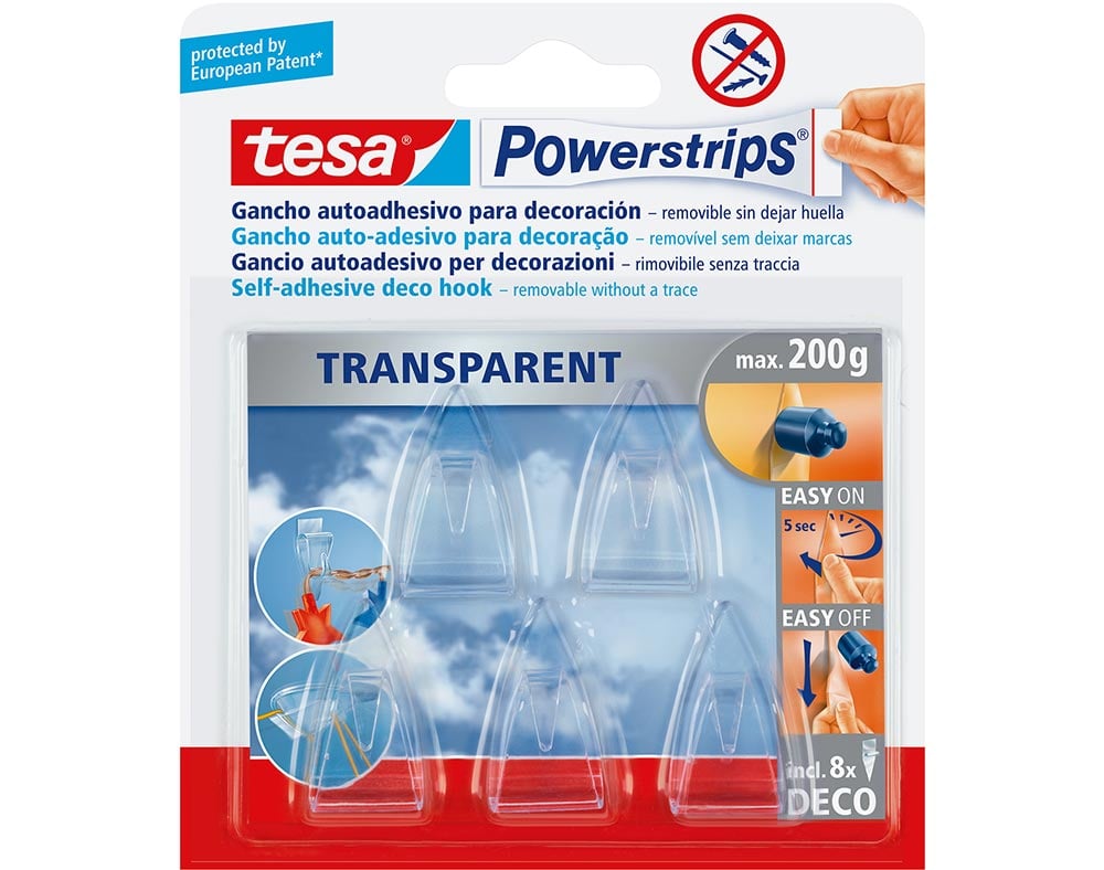 Fita adesiva power strips tesa ganchos deco