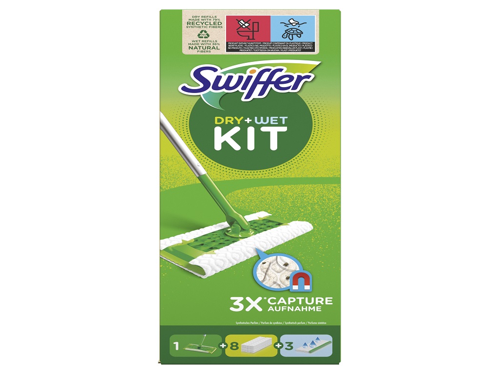 Swiffer Kit Mopa + 8 Panos Recarga