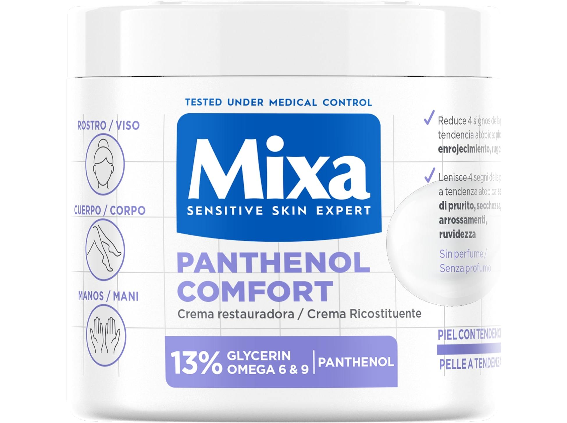 Creme corpo mixa panthenol 400ml