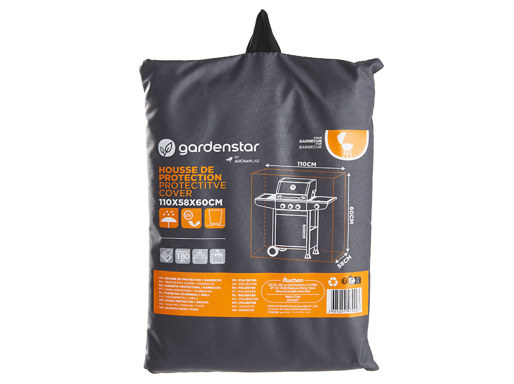 Cobertura para barbecue gardenstar cinzento 110x58x60cm