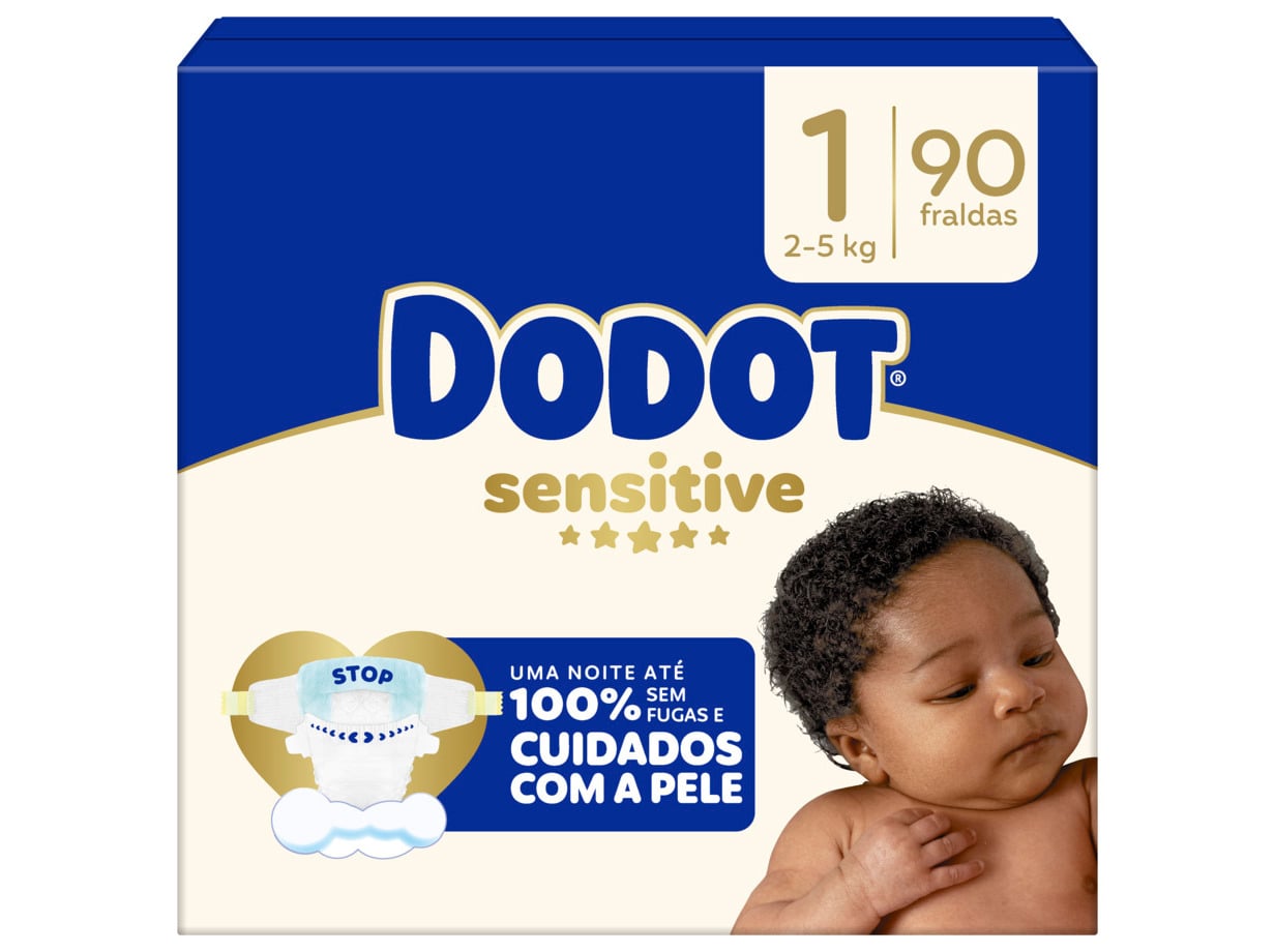 Fraldas dodot sensitive t1 90un