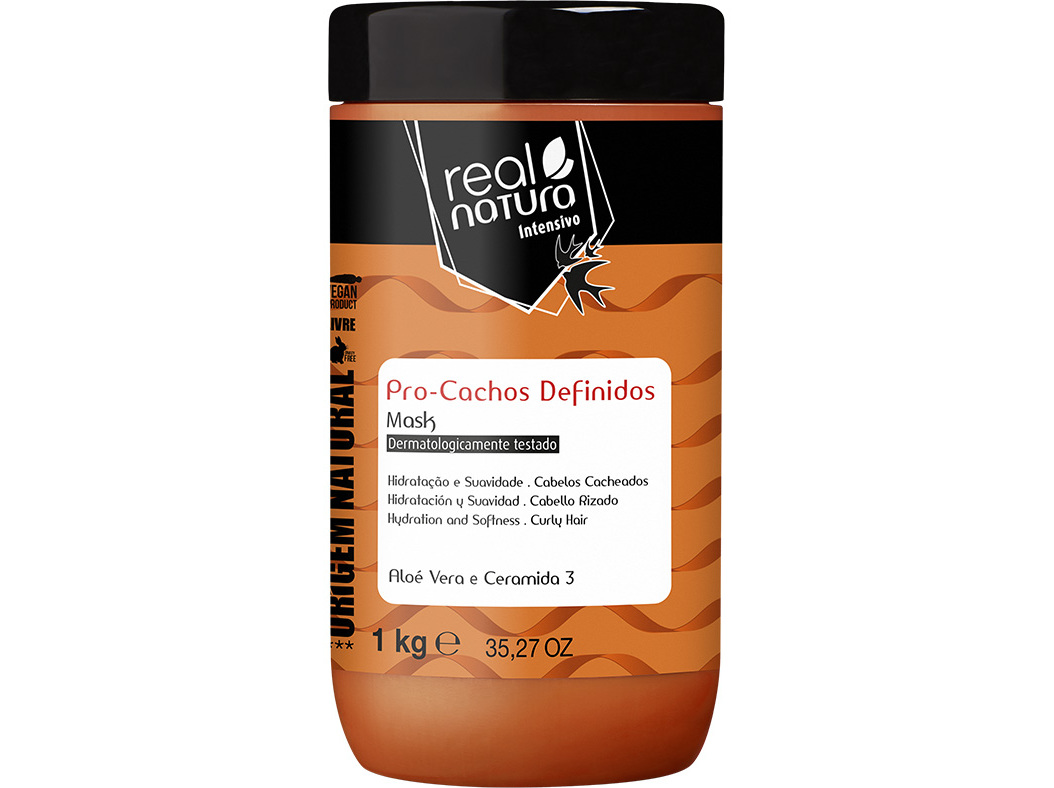 Máscara sem sal real natura pro-cachos definidos 1kg