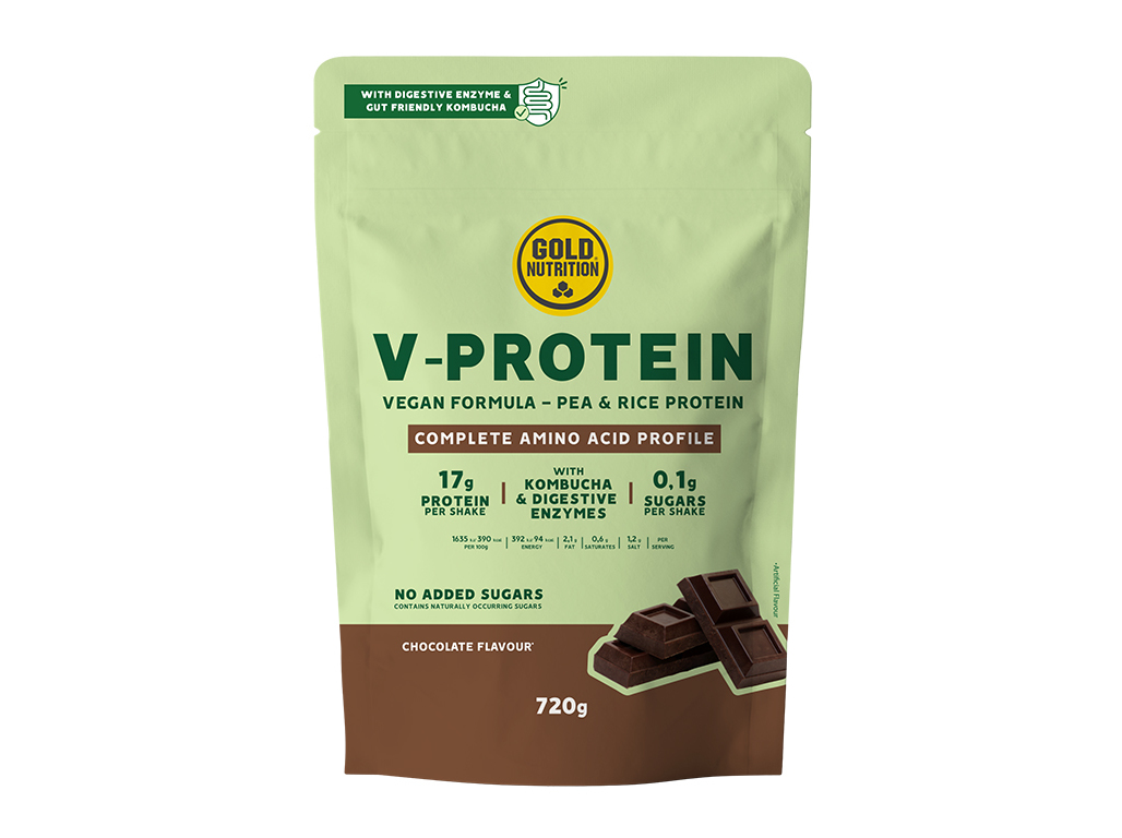 Proteina Vegetal Goldnutrition V-protein Chocolate 720 G Goldnutrition