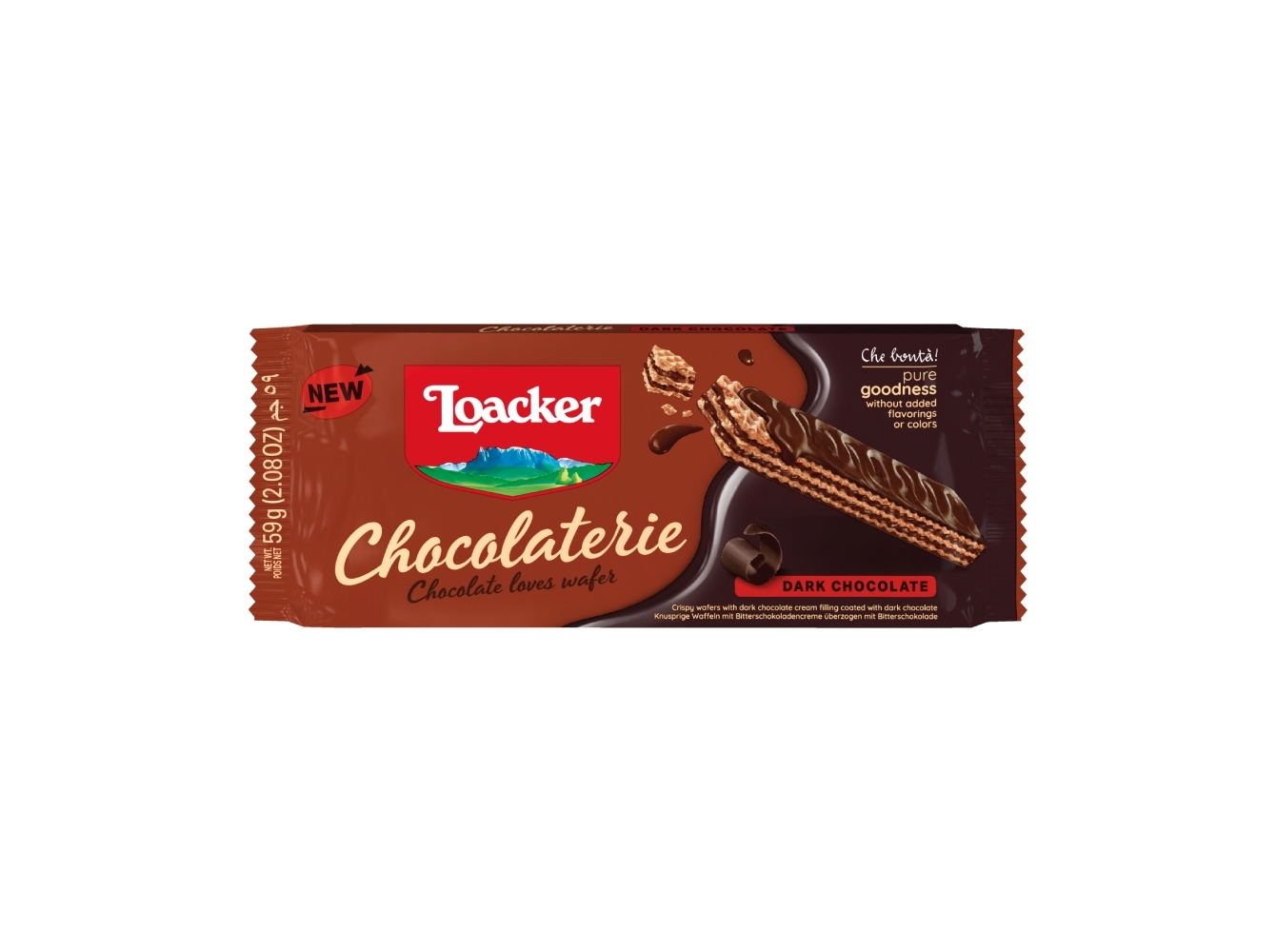 Bolacha Loacker Chocolaterie Dark Chocolate 59g