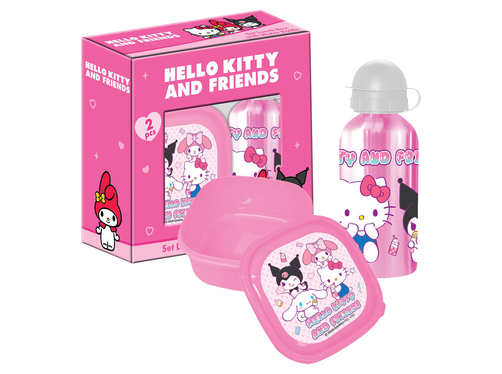 Cantil alumínio hello kitty 400ml +caixa