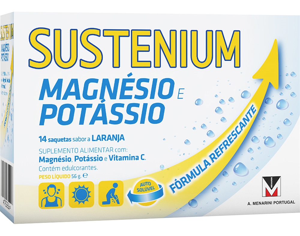 Suplemento Sustenium Magnésio E Potássio 14 Saquetas Sustenium