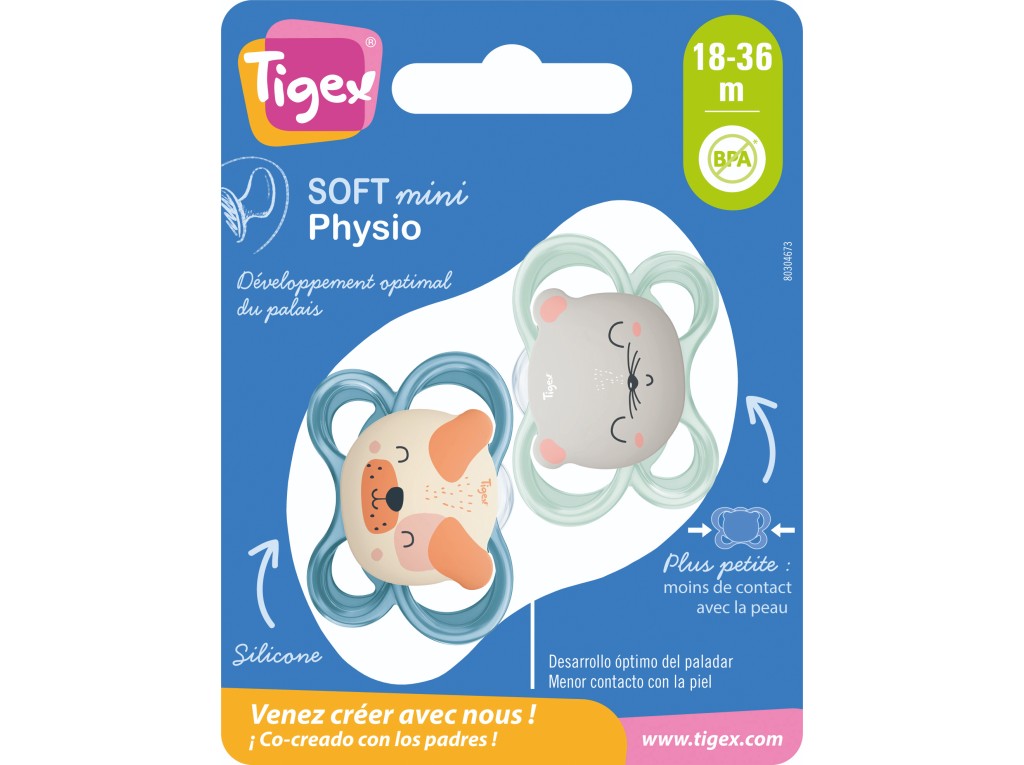 Pack 2 Chuchas +18m Tigex Silicone Mno