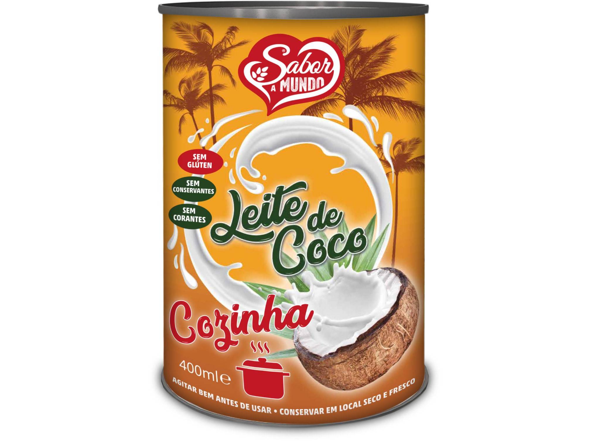 Leite Coconut De Côco Milk Para Cozinhar 400g Sabor A Mundo