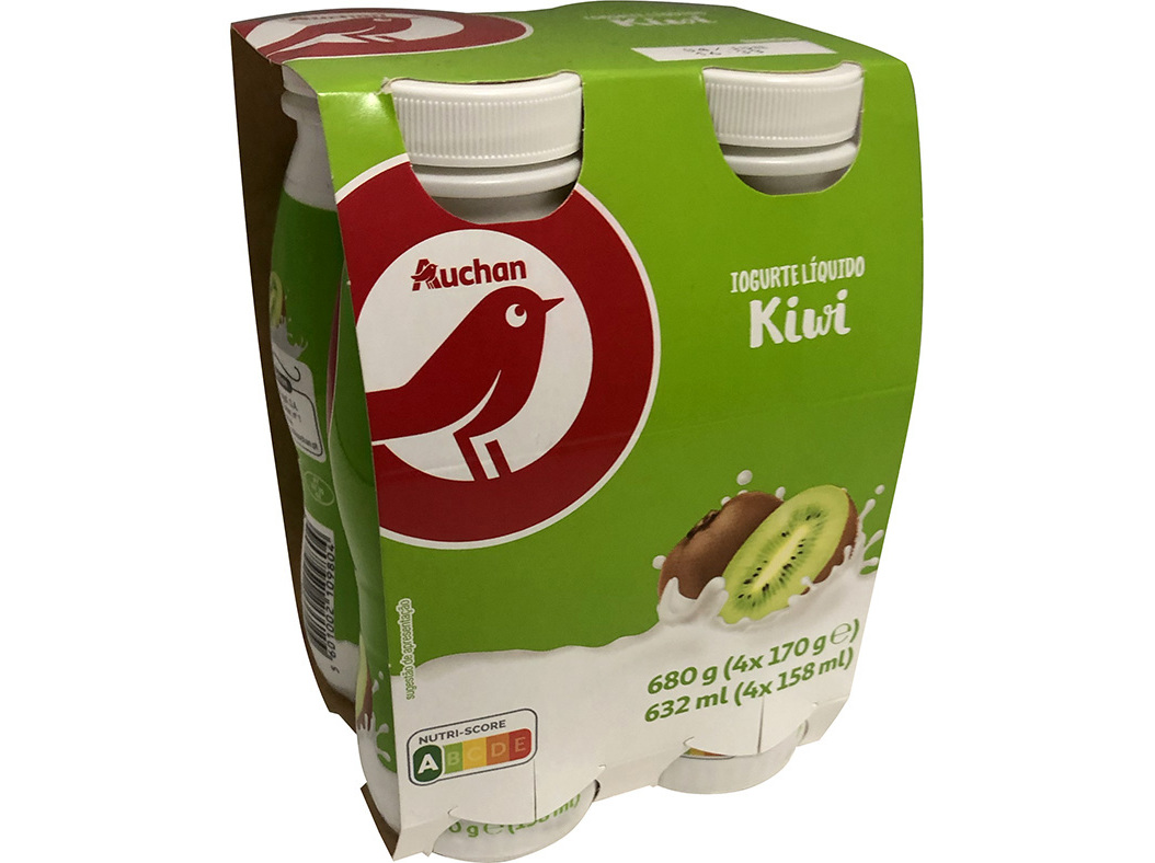 Iogurte Auchan Líquido Kiwi 4x170g | Auchan