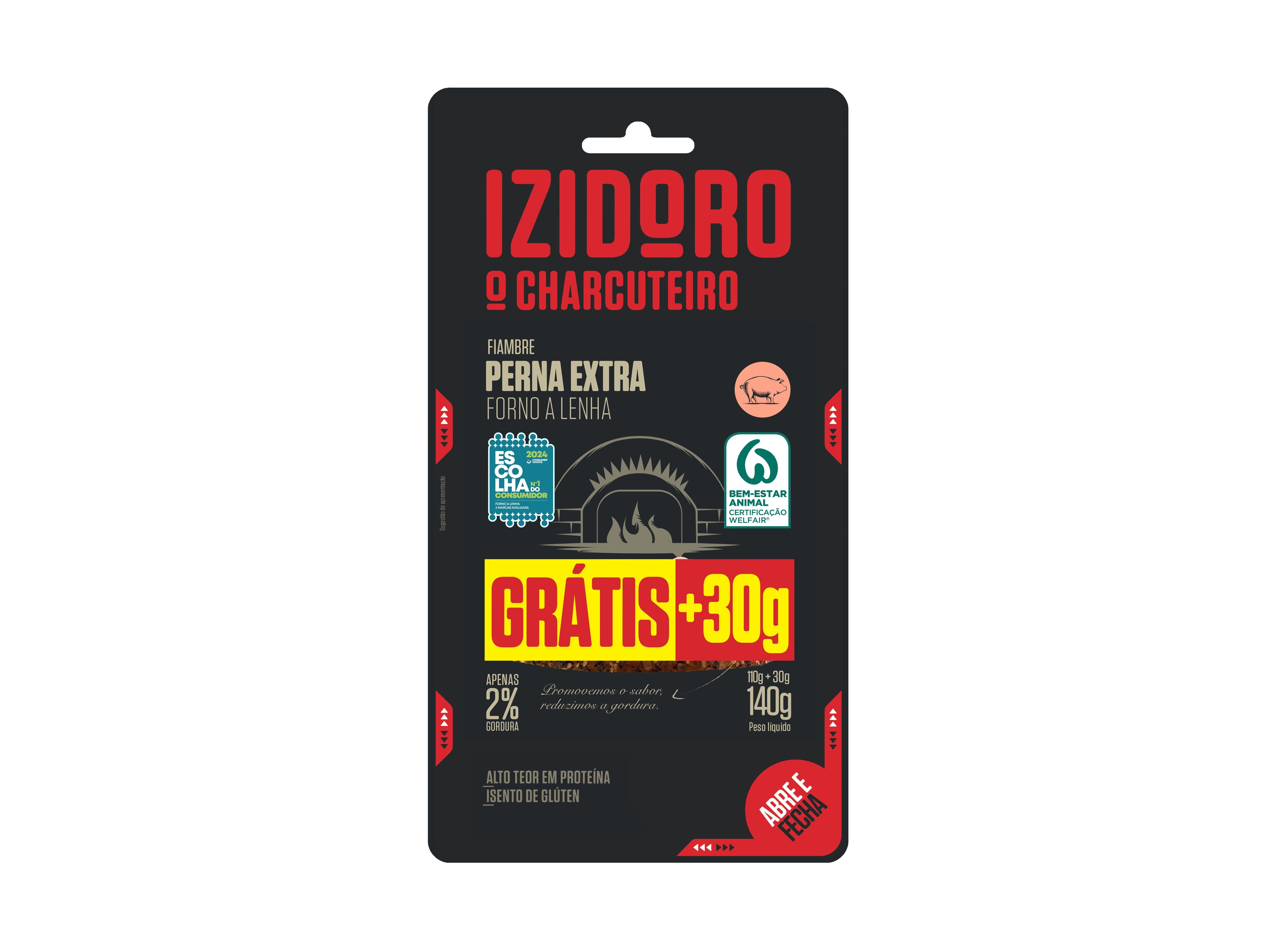 Fiambre Da Perna Extra Izidoro Fl 110g+30g