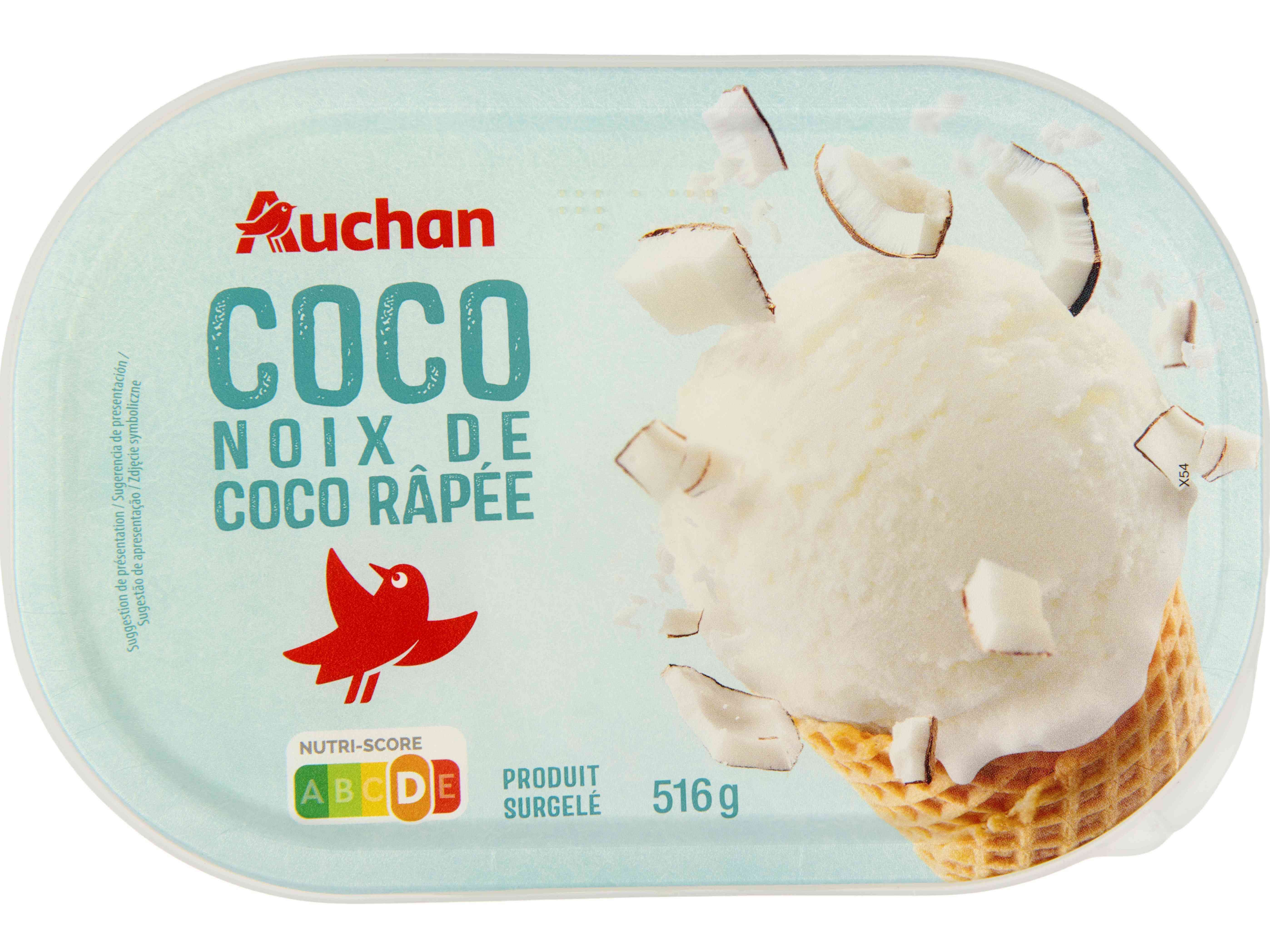 Gelado Auchan Coco Com Coco Ralado 1l Auchan