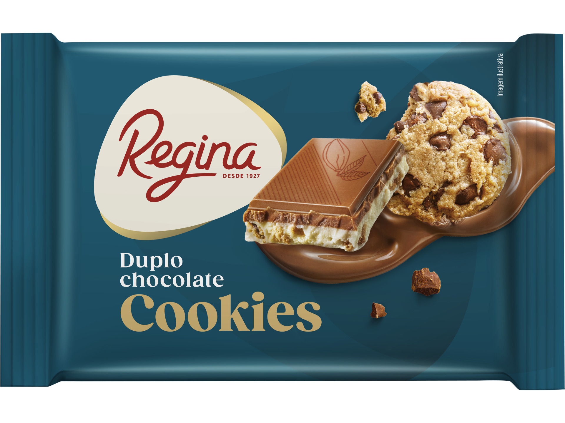 Chocolate de leite regina duplo cookies 130g