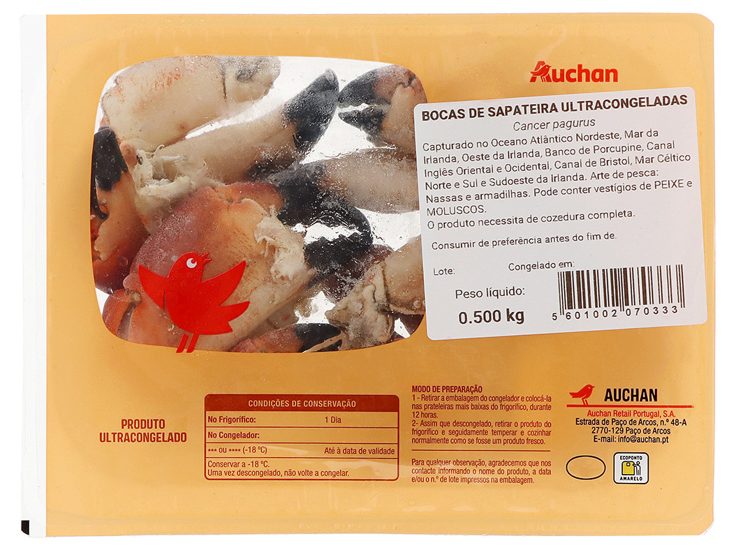 Bocas De Sapateira Auchan Ultracongeladas 500g Auchan