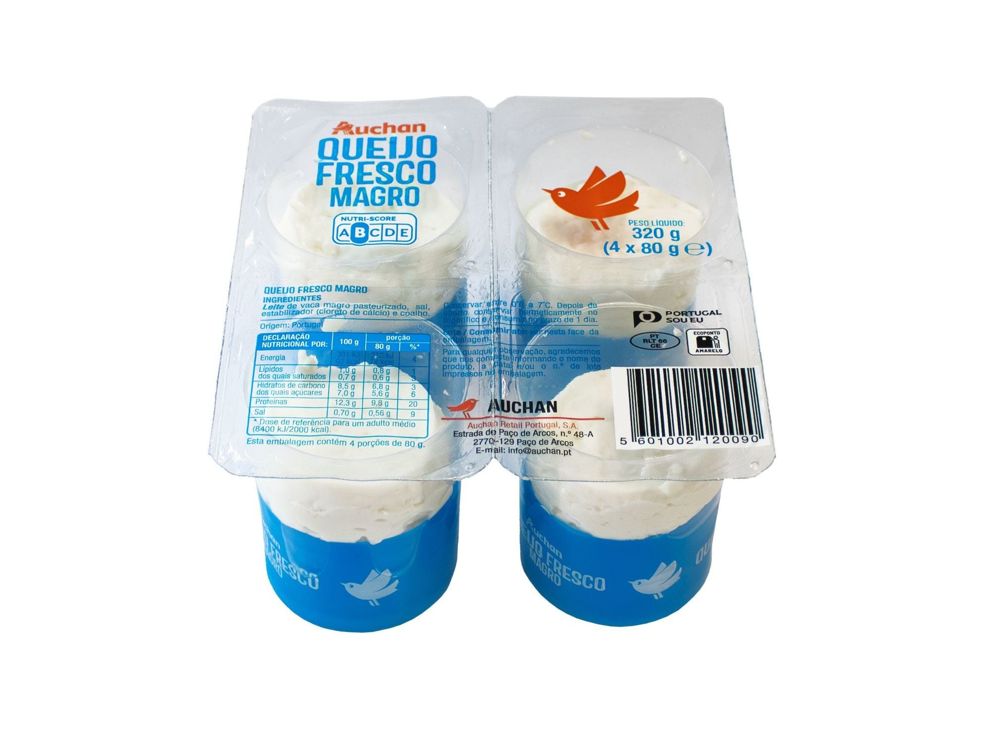 Queijo Fresco Auchan Magro 4x80g Auchan