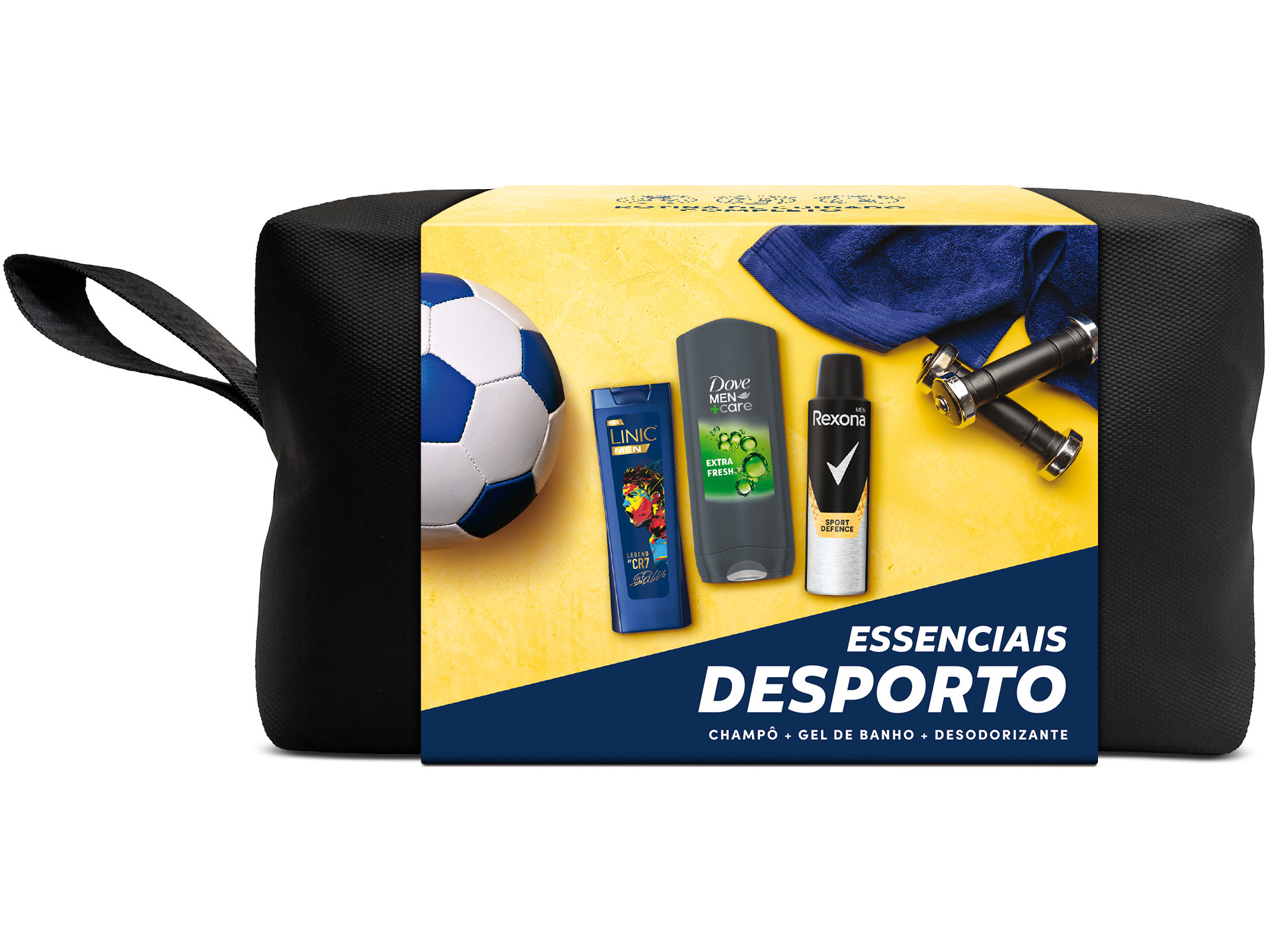Conjunto Dove Men+rexona+linic Essencias De Desporto Bolsa