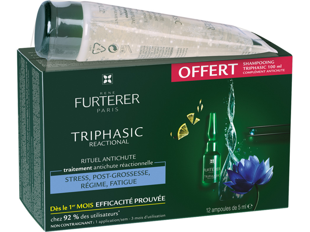 Tratamento rene furterer triphasic reaciona 12un +ch100