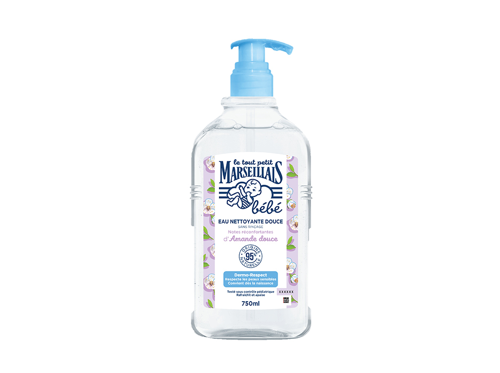Água lavante le petit marseillais bebé amêndoas doces 750ml