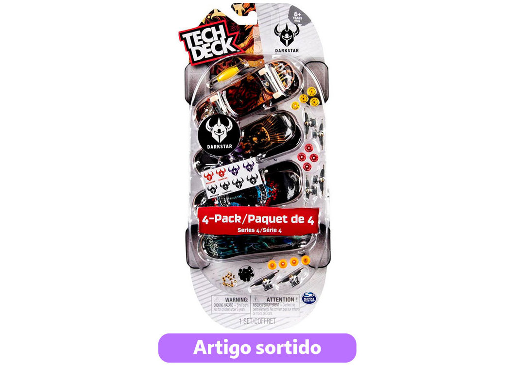 Tech Deck Skates Pack 4 Modelos Sortidos