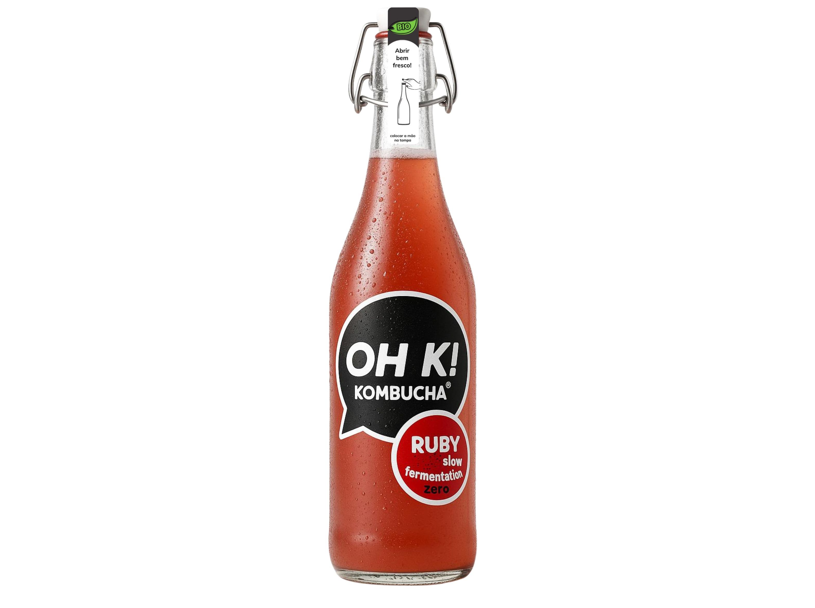 Kombucha Bio Oh K! Ruby (morango) 750 Ml Oh K!