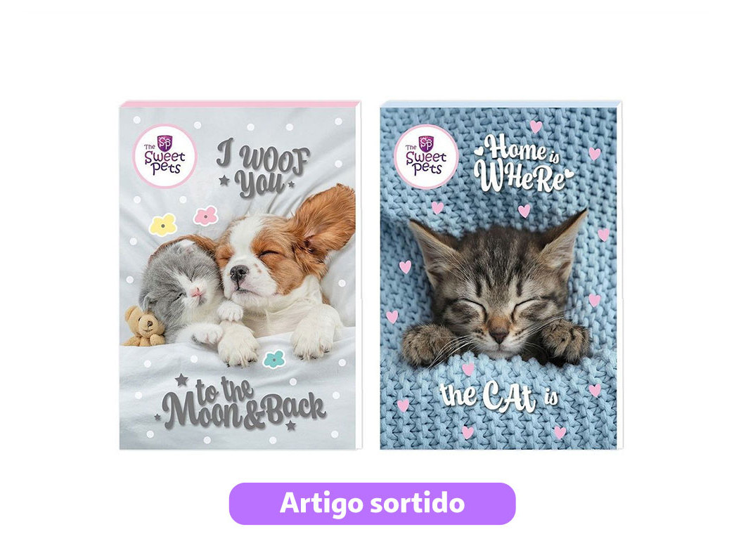 Bloco notas do art sweet pets modelos sortidos
