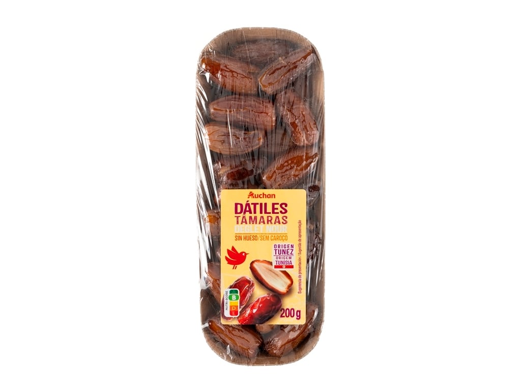 Tâmaras Auchan Sem Caroço Deglet Nour 200g Auchan