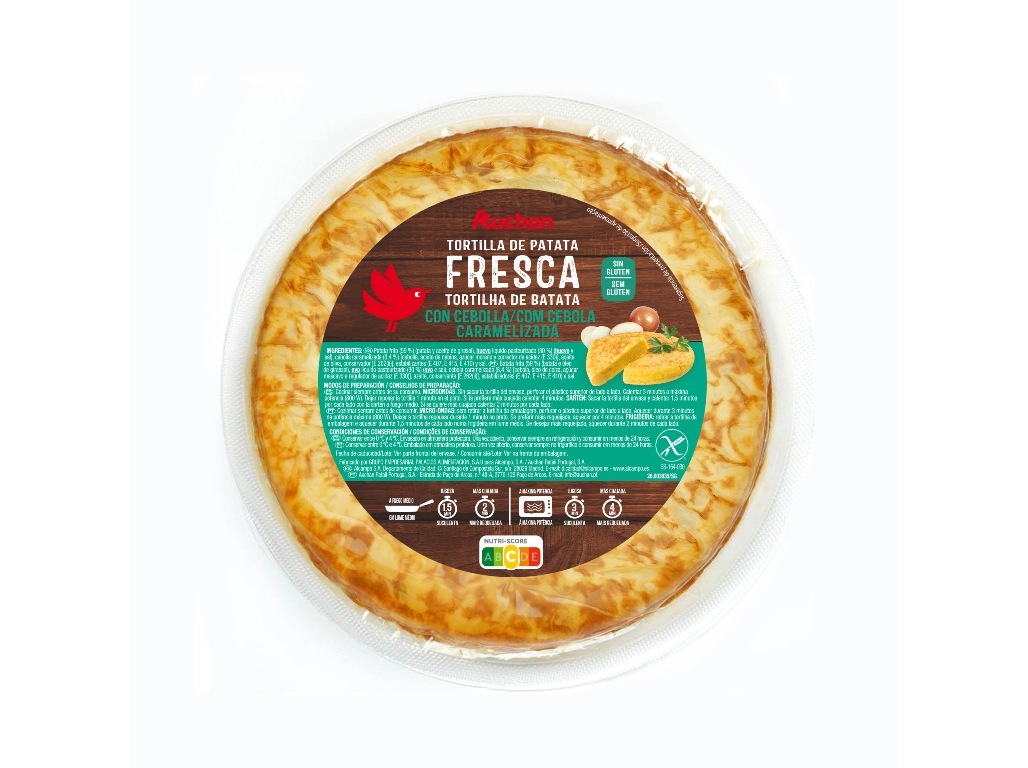 Tortilha de batata com cebola auchan 600g