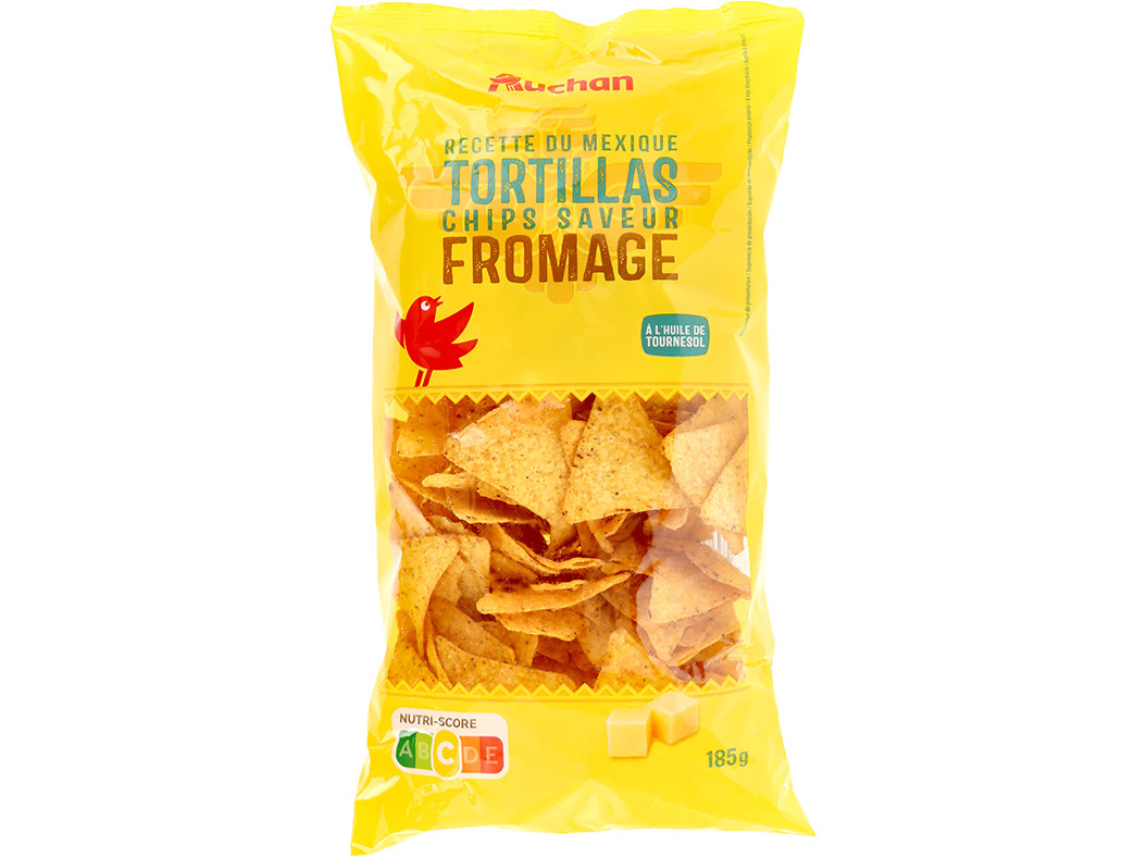 Tortilhas Auchan À Base Milho Sabor Queijo Com Óleo Girassol 185g Auchan