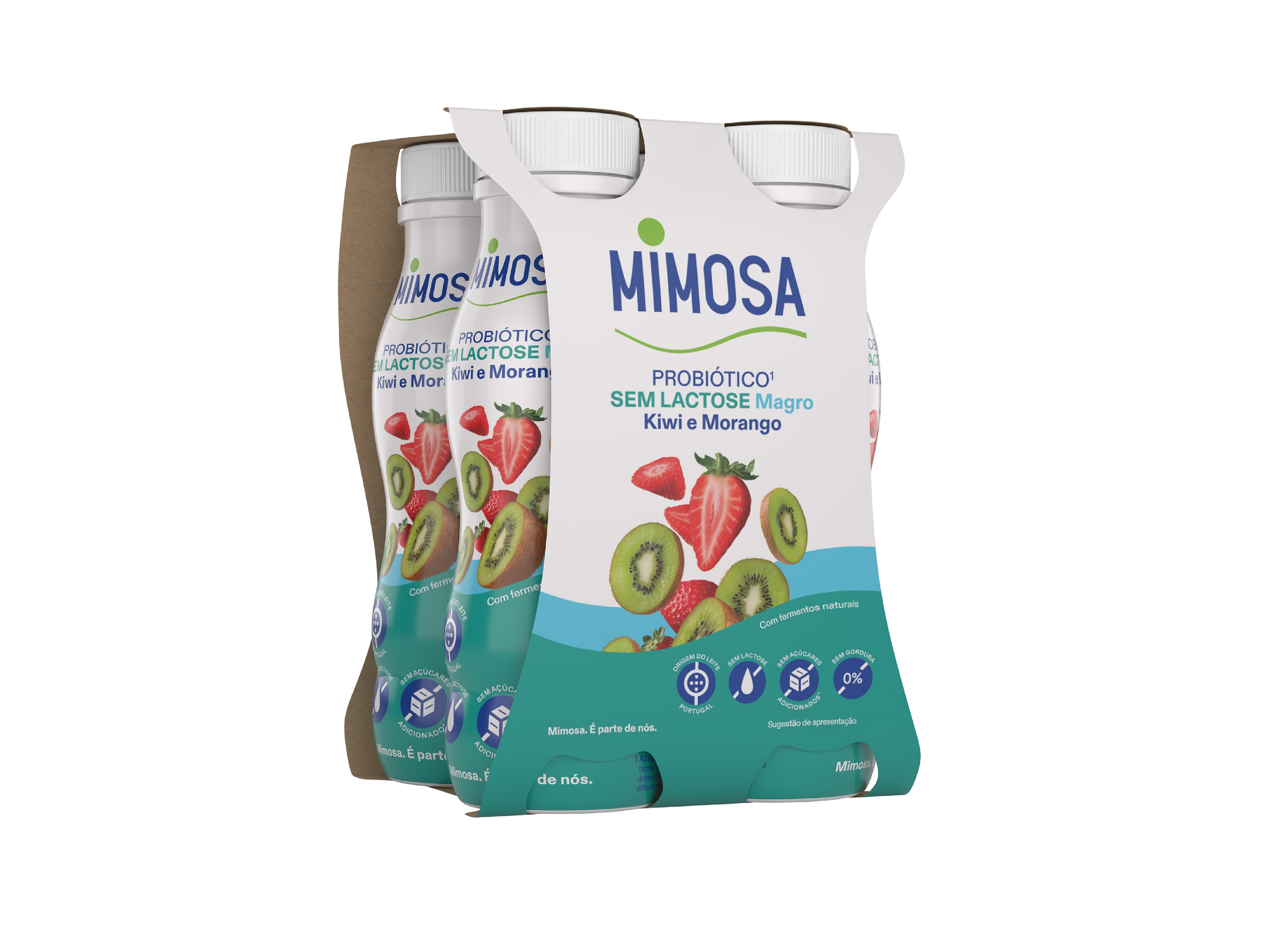 Iogurte s/lactose mimosa probiotico kiwi/mor 4x151 ml