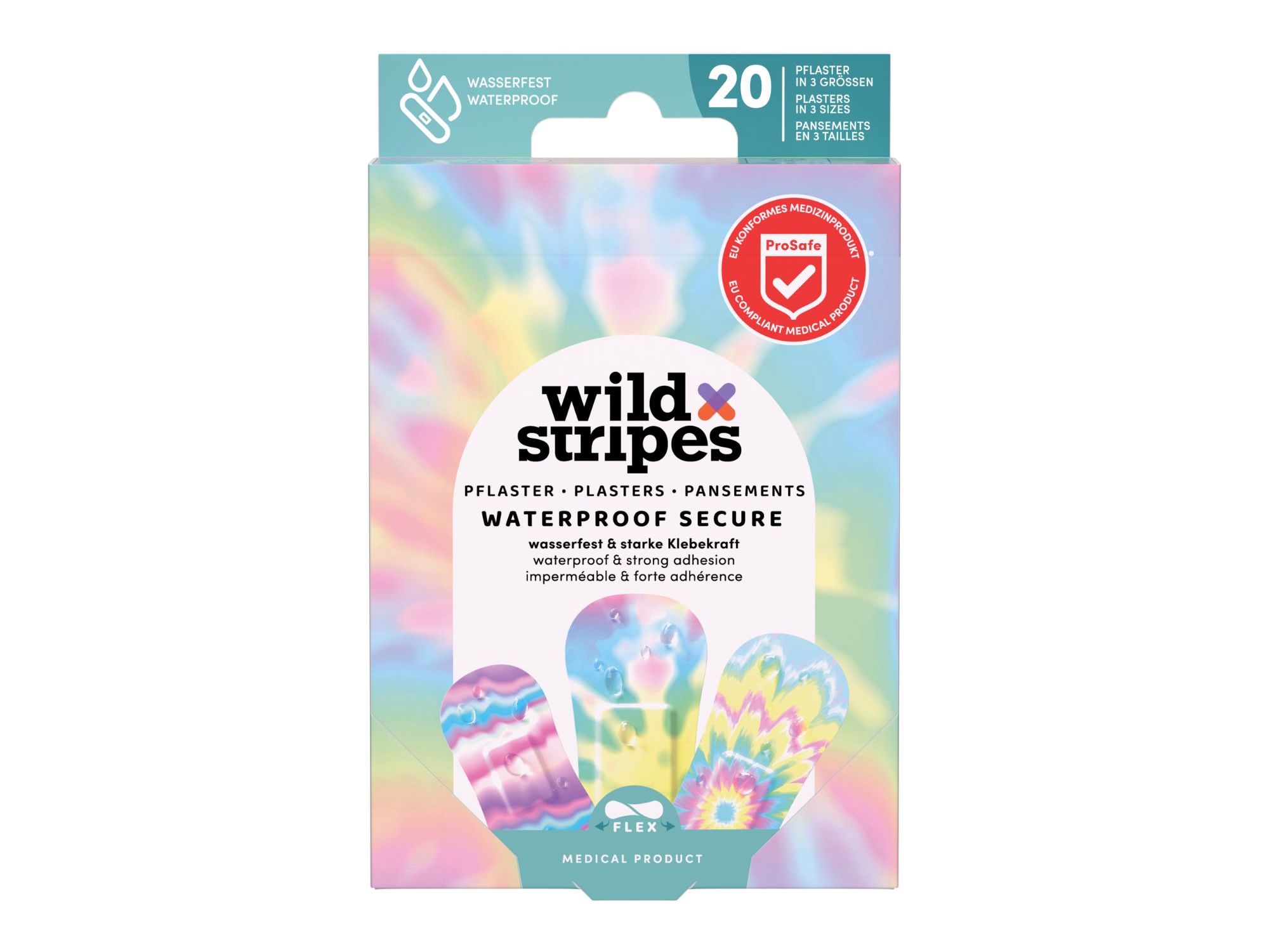Pensos Rápidos Wild Stripes Waterproof Rainbow 20 Un