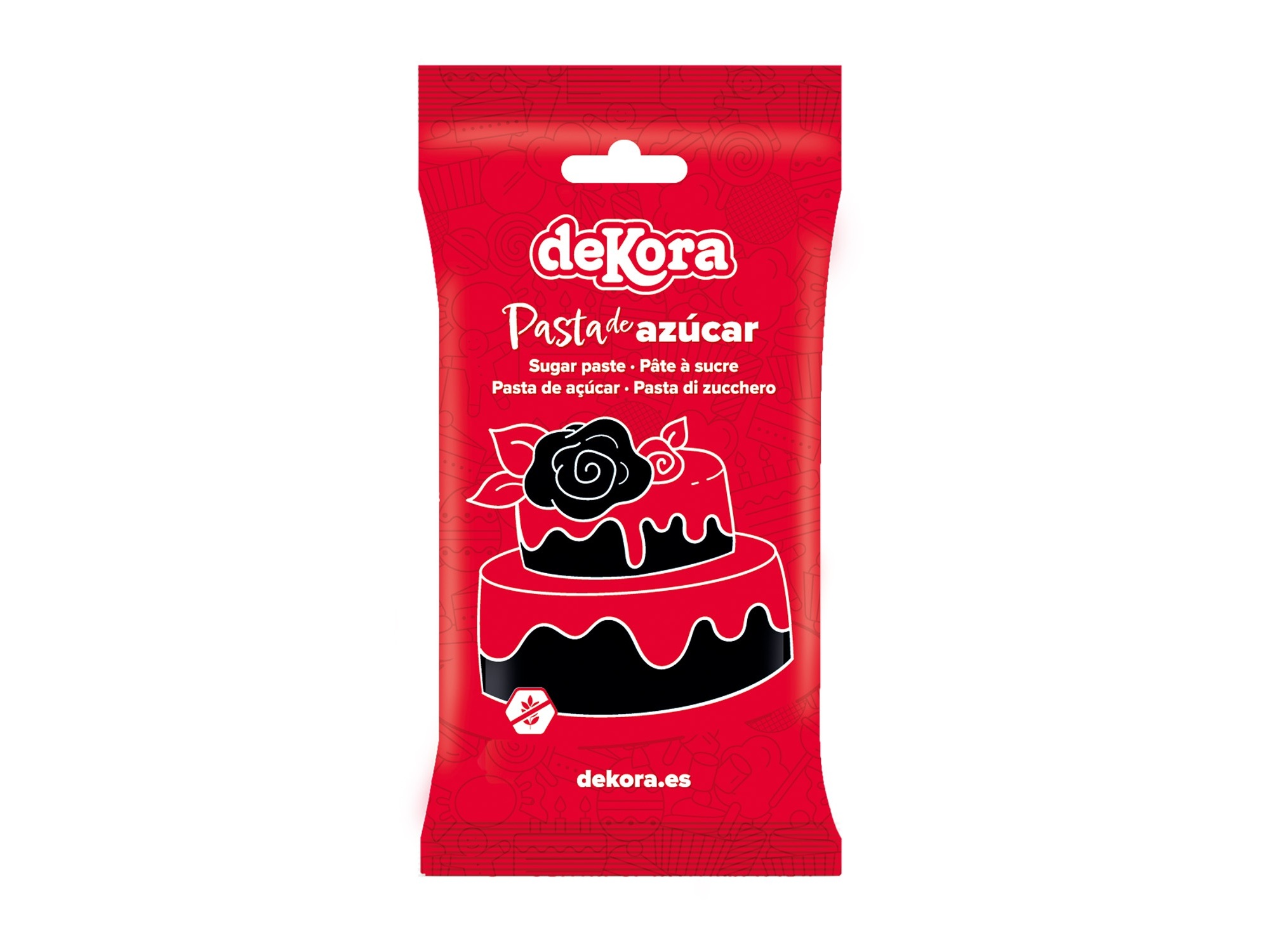 Pasta de açucar dekora preto absoluto 250g
