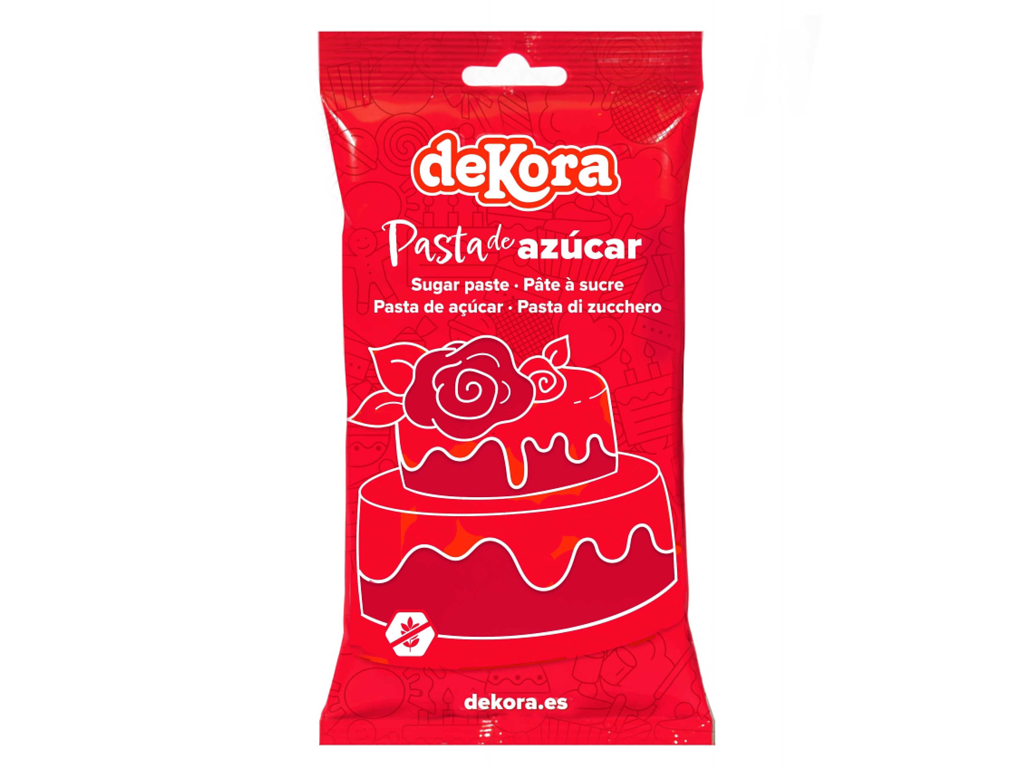 Pasta de açucar dekora vermelho paixão 250g