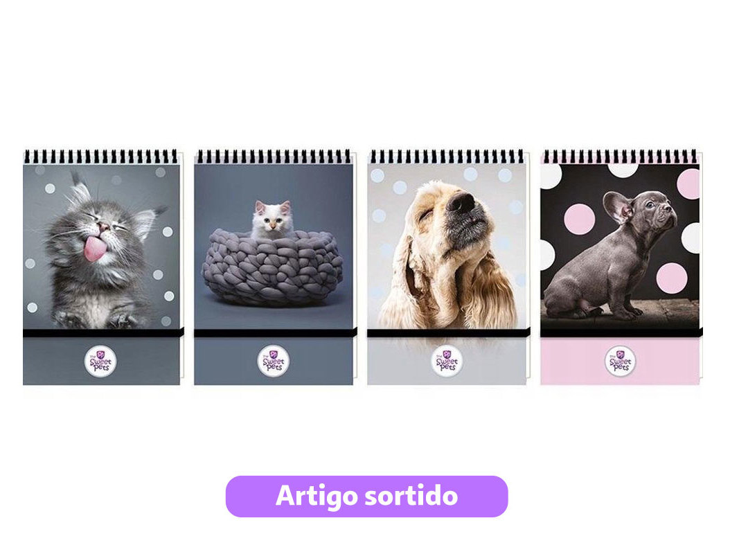 Bloco notas do art sweet pets modelos sortidos