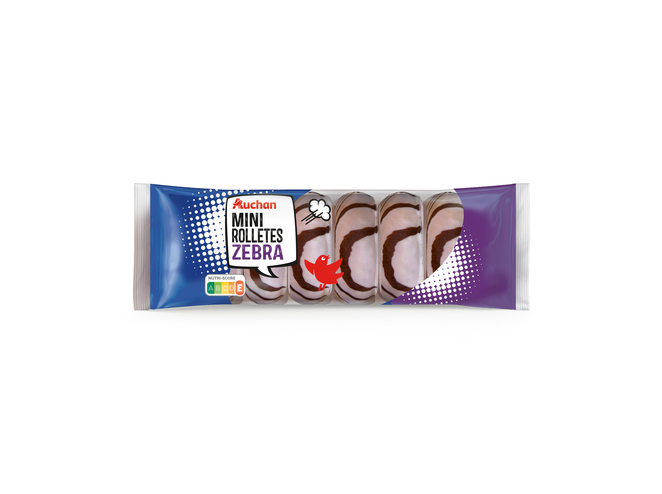 Miniargolas Raiadas Auchan Cobertura Cacau 160g 8un Auchan