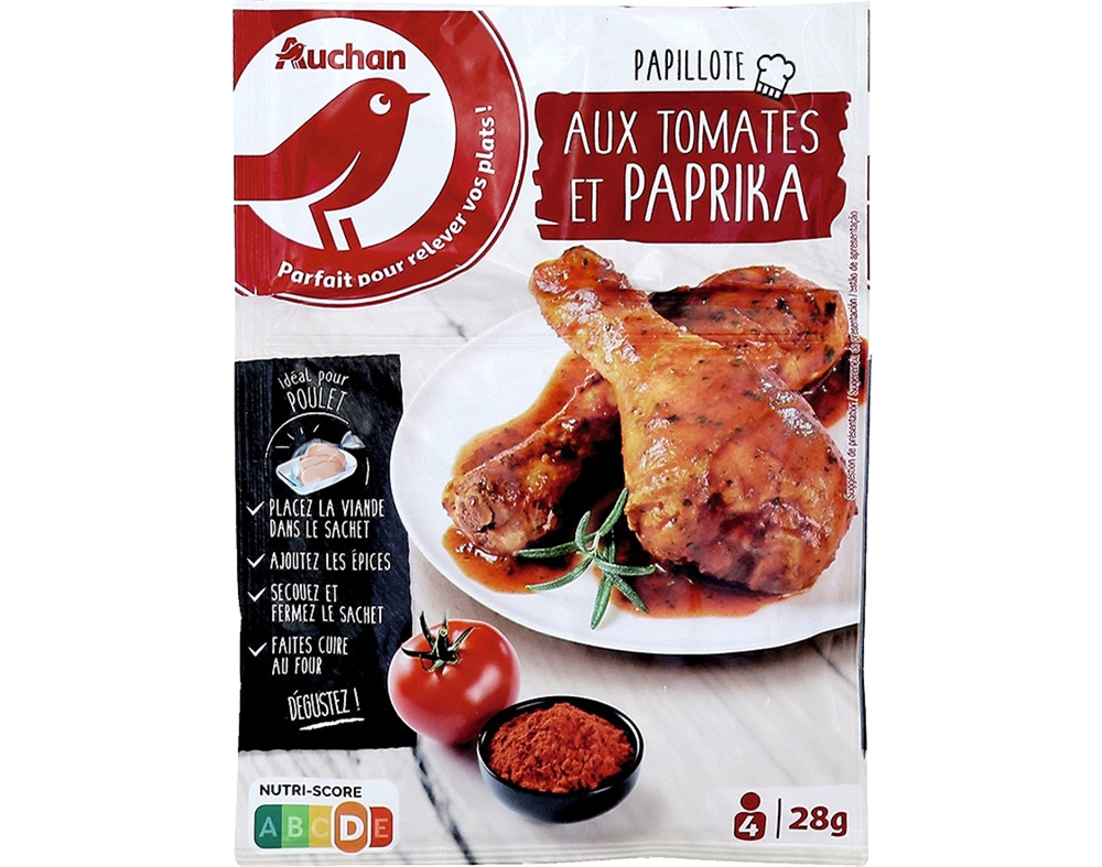Tempero Auchan De Forno Base Pimenta E Tomate Frango 28g Auchan