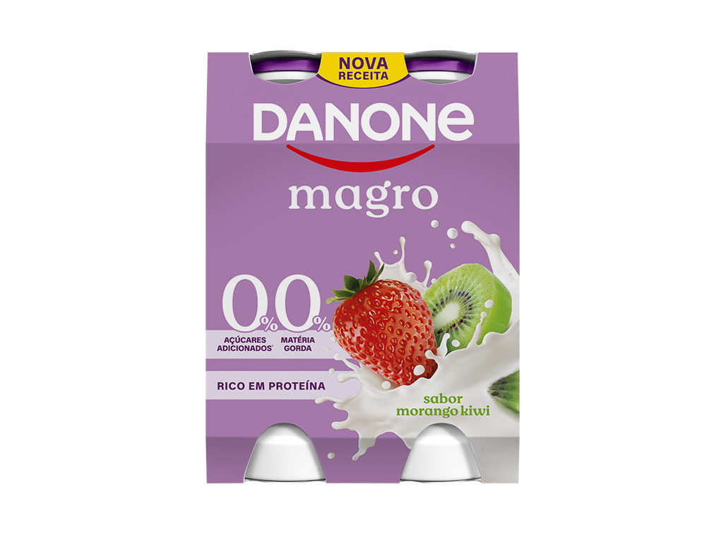 Iogurte Magro Líquido Danone Morango Kiwi 4x155g Danone