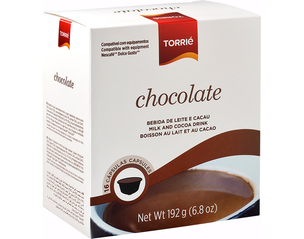 Cápsulas torrié compatível dolce gusto chocolate solúvel 16un