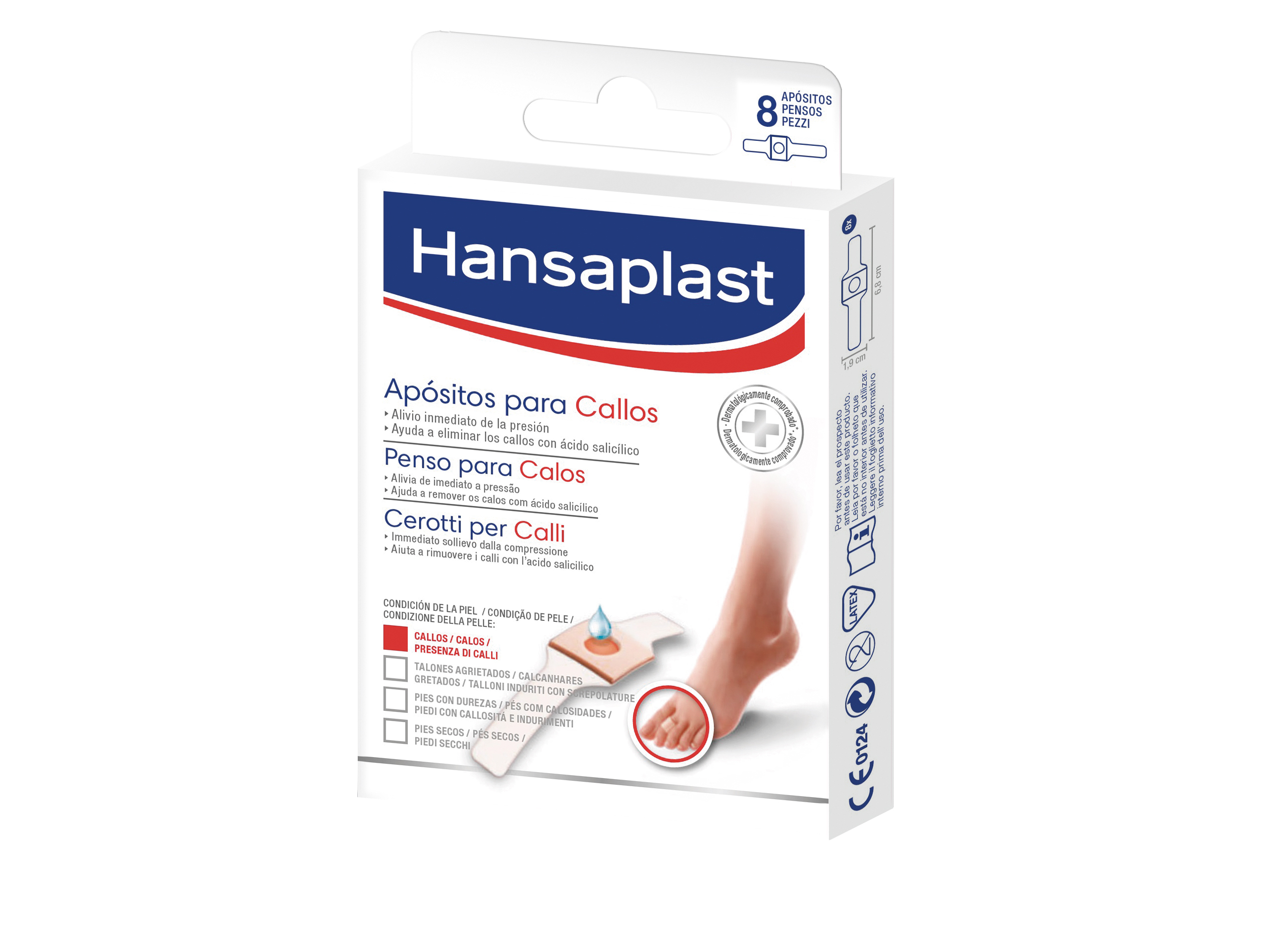 Pensos para Calos com Ácido Salicilico HANSAPLAST 8 un