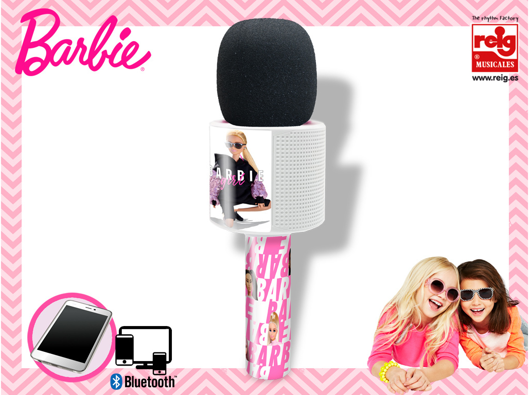 Microfone Bluetooth Barbie 215x65x65cm