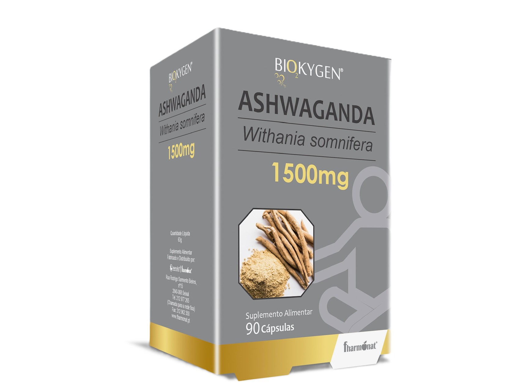 Suplemento Biokygen Ashwaganda 1500mg 90 Caps Biokygen