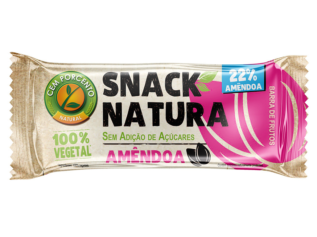 Barra Snack Natura Cemporcento Amêndoa 30g Cemporcento