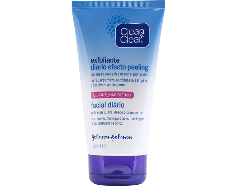 Gel clean & clear limpeza facial esfoliante 150ml