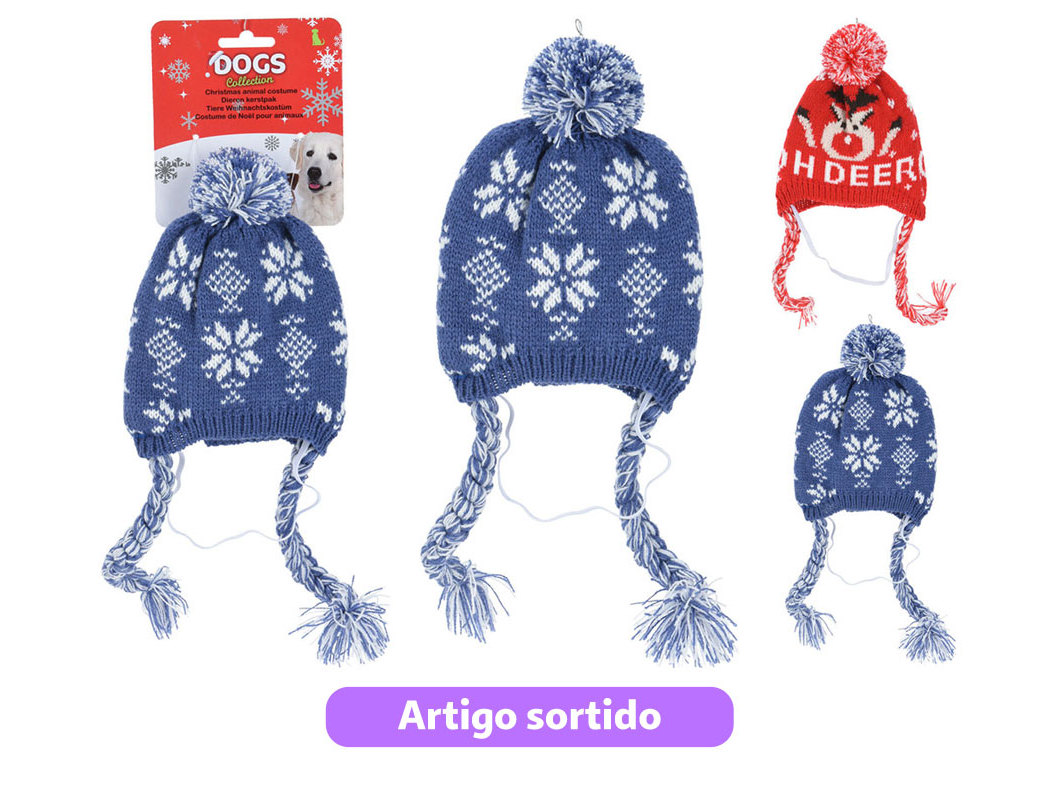 Gorro De Natal Dogs Collection Cão 18cm Modelos Sortidos