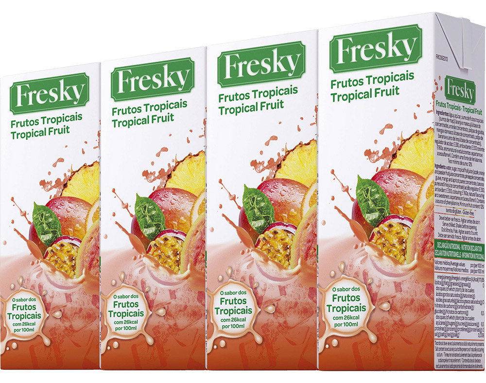 Bebida Fresky De Sumo Frutos Tropicais 4x0.20l Fresky