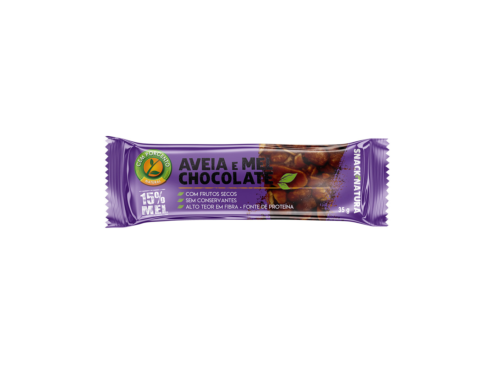 Barra De Cereais Cem Porcento Aveia Mel E Chocolate 35g Cem Porcento
