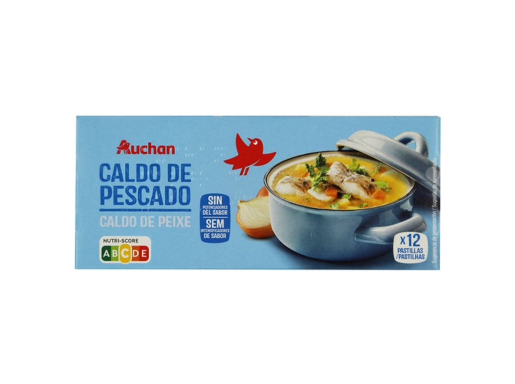 Caldo Auchan Peixe 12un 120g Auchan