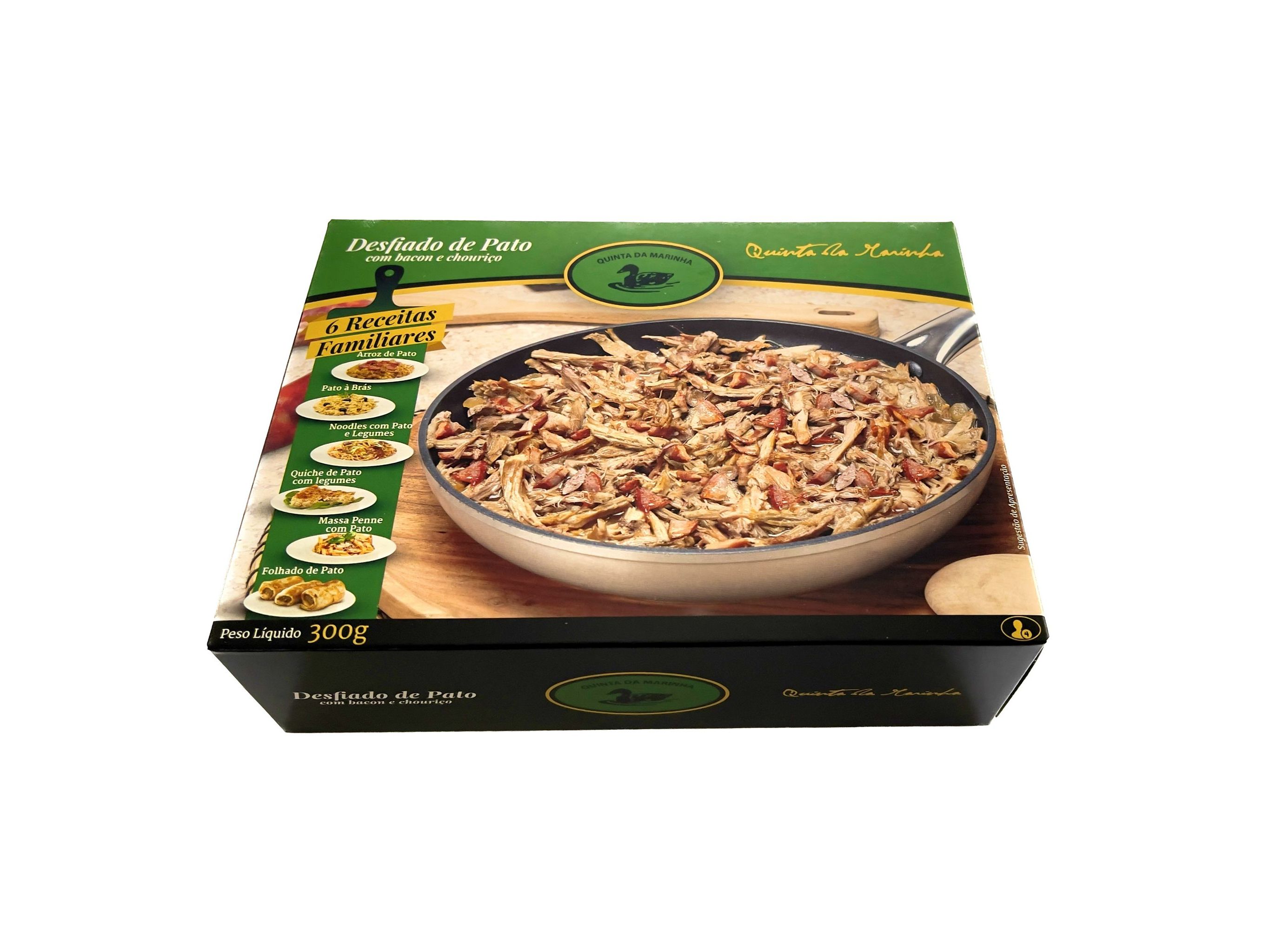 Desfiado de pato qtª da marinha c/ bacon chouriço 300g