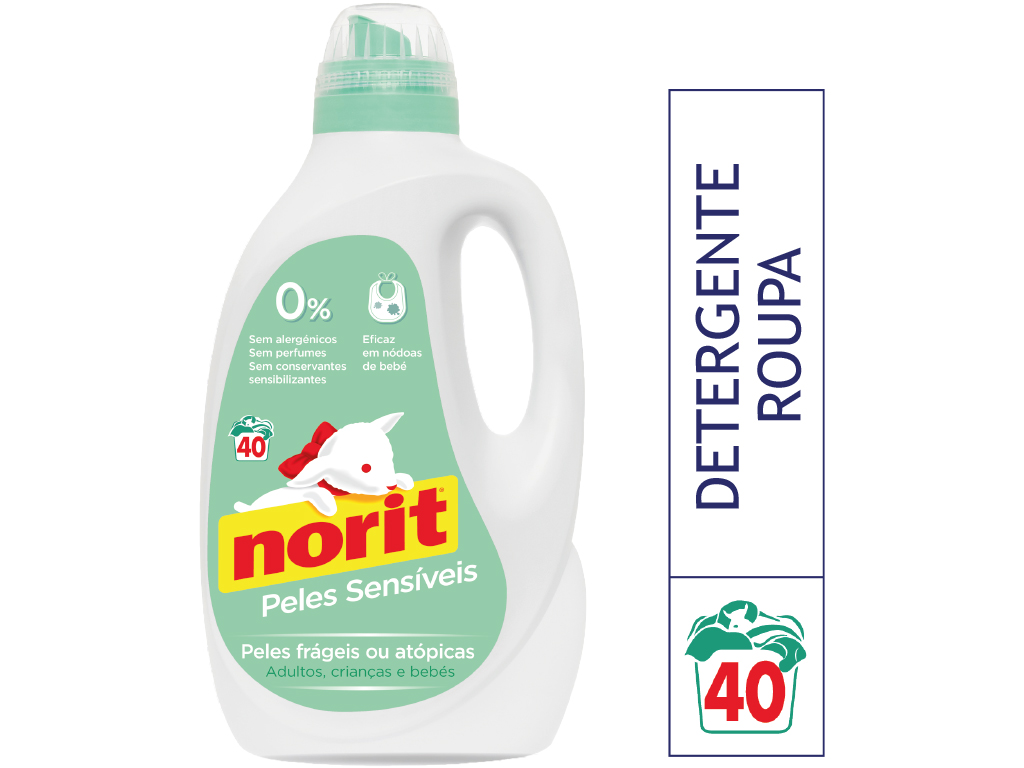 Detergente Norit Roupa Líquido Peles Sensíveis 40 Doses