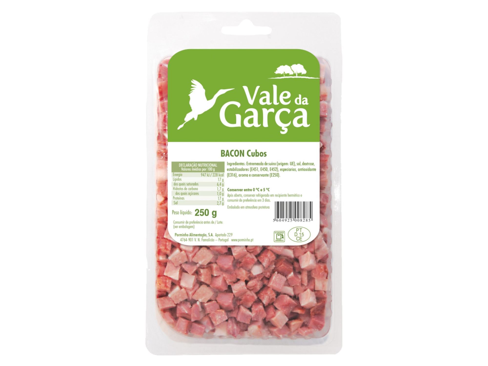 Bacon Vale Da Garça Cubos 250g Vale Da Garça