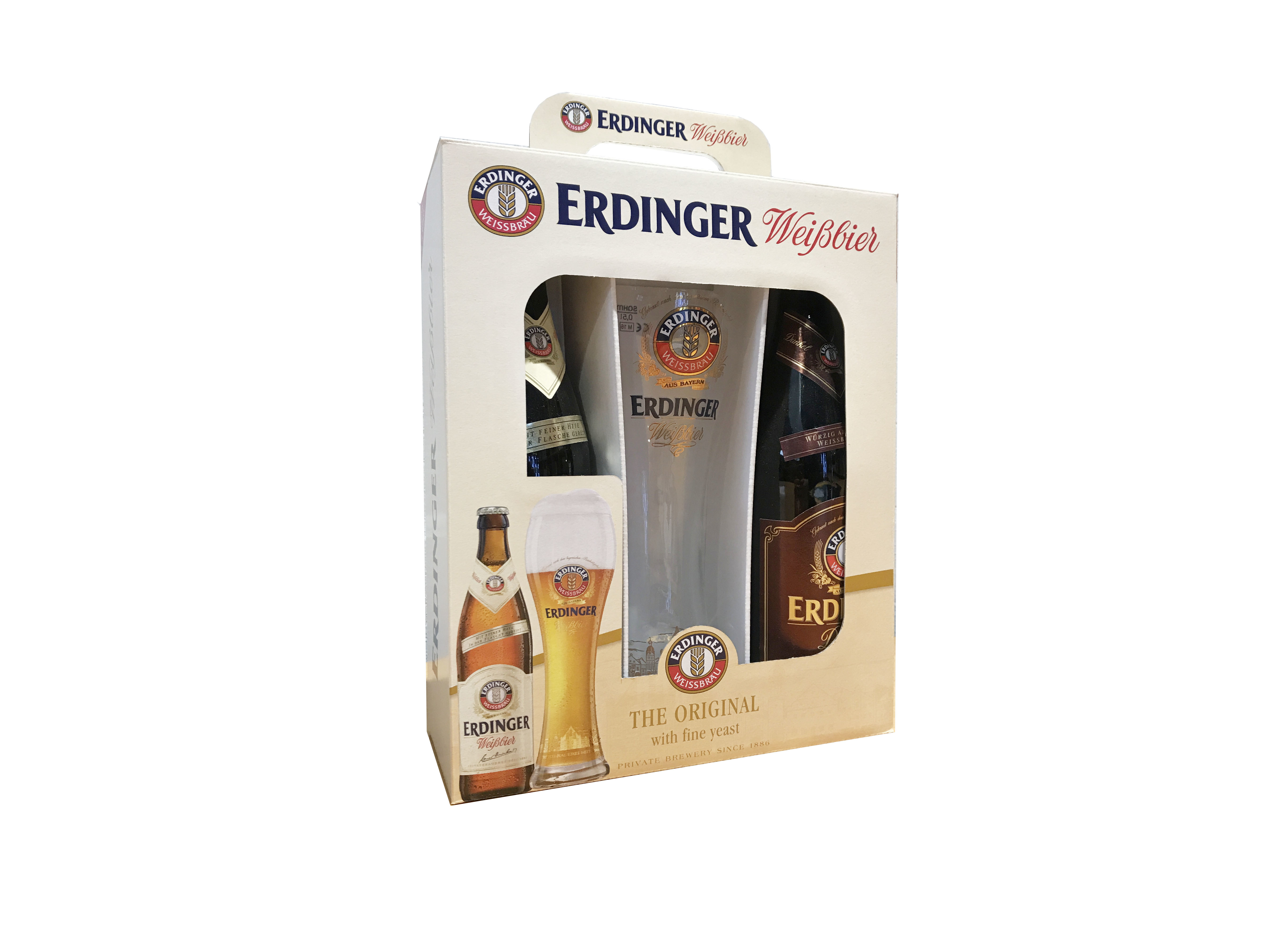 Cerveja erdinger com copo 2x0.50l