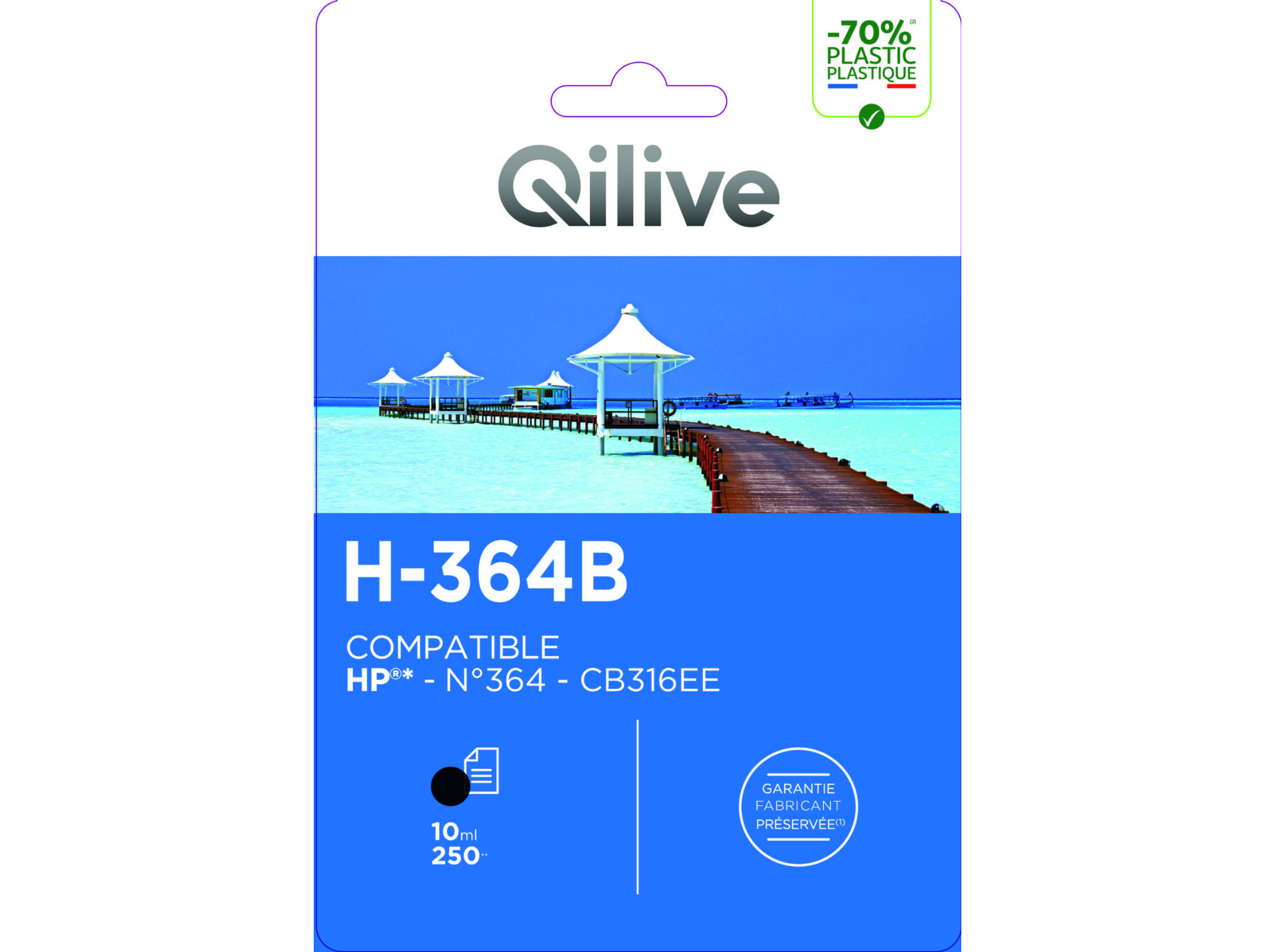 Tinteiro compativel qilive 364 preto hp